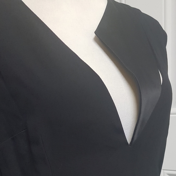 BOUCHRA JARRAR Silk Trim V-Neck Sleeveless Dress 42 - Picture 14 of 16